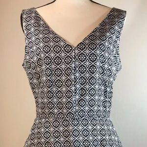 Gap Womens Summer Dress Sz 10 Black and White